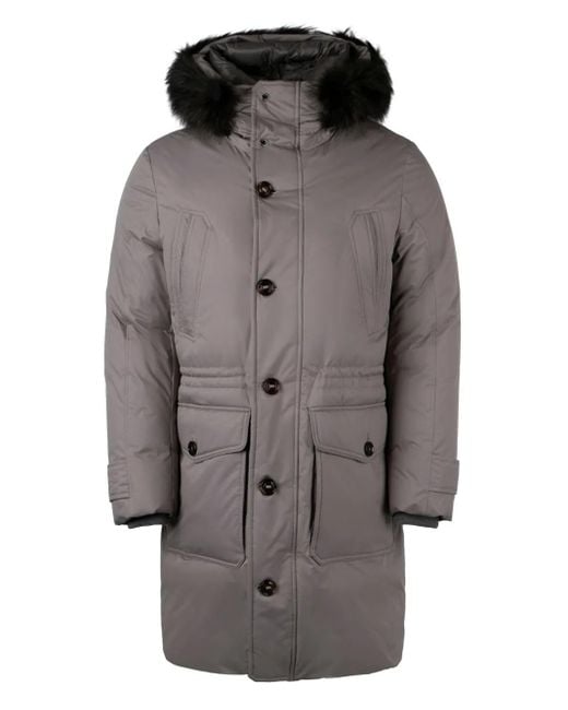 Moorer Helsinky Parka Met Capuchon in het Gray voor heren
