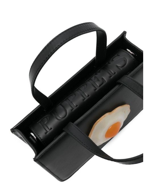 Puppets and Puppets Small Egg Leather Tote Bag in Black Lyst