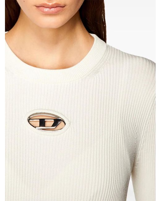 DIESEL M-Valary Top Met Logoplakkaat in het White