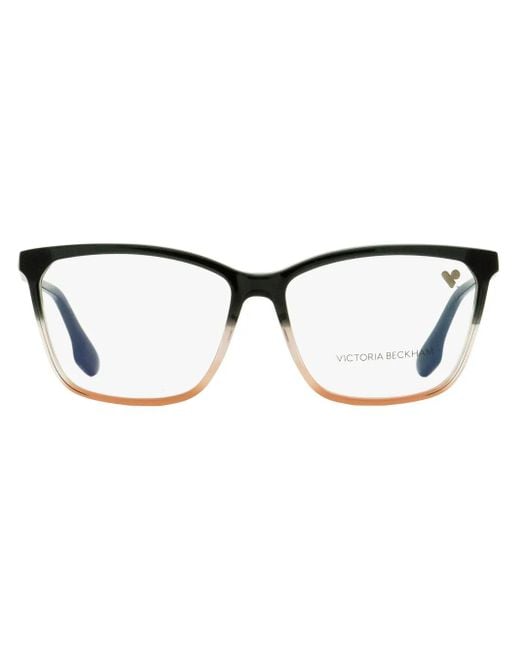 Victoria Beckham Black Rectangle-Frame Glasses