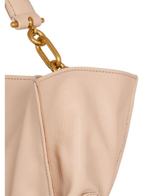 Balmain Natural Calfskin Anthem Medium Bag