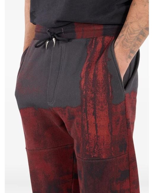 Roberto Cavalli Hose mit Farbklecks-Print in Red für Herren