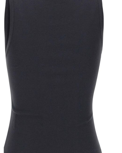 VAQUERA Black Graphic-Print Tank Top