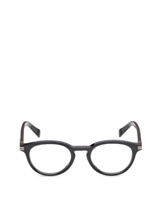 Zegna Black Round-Frame Glasses for men