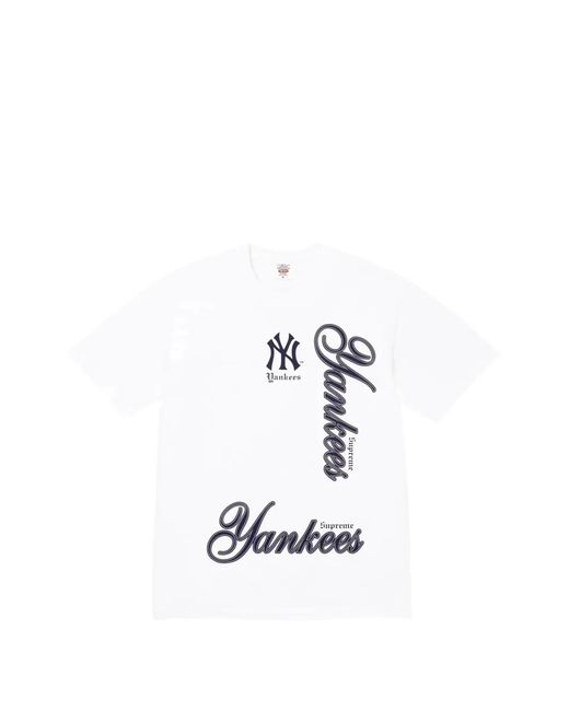 Supreme White X Mlb Teams T-Shirt for men