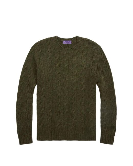 Polo Ralph Lauren Green Pull En Maille Torsadée for men