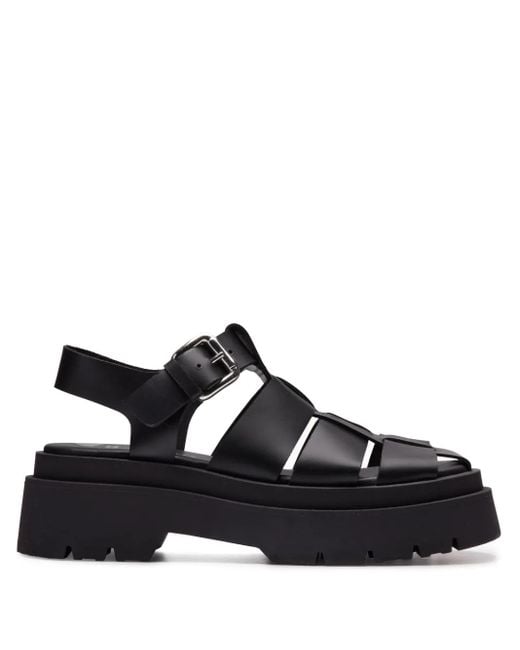 Miista Black Kornelia Buckle Sandals