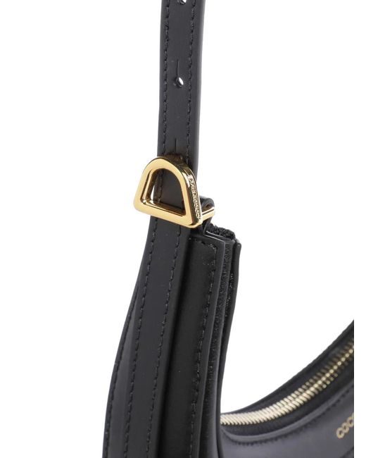 Coccinelle Black Whisper Laser-Cut Shoulder Bag