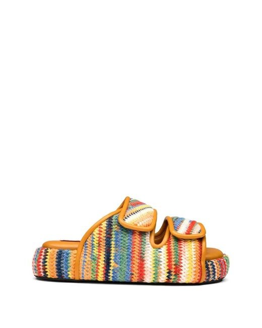 Simon Miller Orange Cro Touch-Strap Sandals