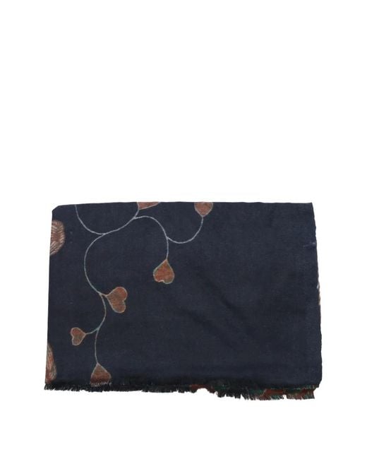Altea Blue Fringed Scarf for men