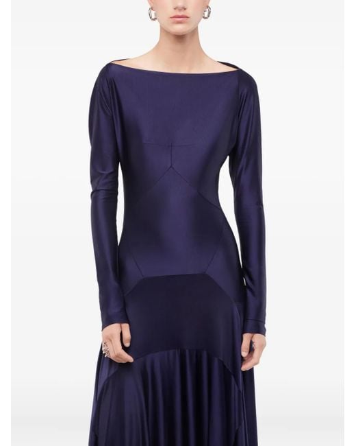 Robe Mi-Longue À Encolure Bateau Rabanne en coloris Blue