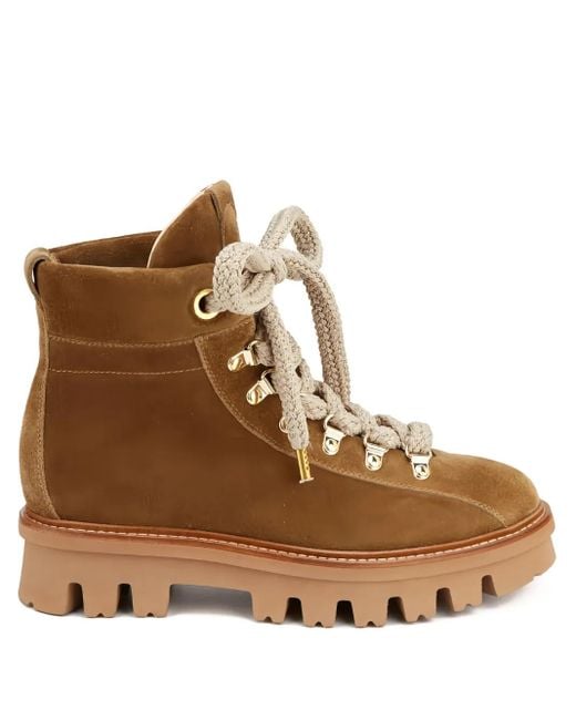 Agl Attilio Giusti Leombruni Brown Lace-Up Suede Ankle Boots