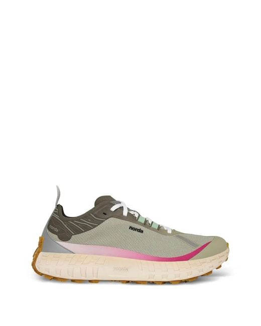 Norda White 001A Mesh-Panel Sneakers