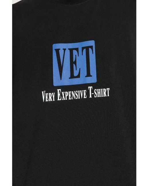 T-Shirt En Coton À Logo Imprimé Vetements pour homme en coloris Black