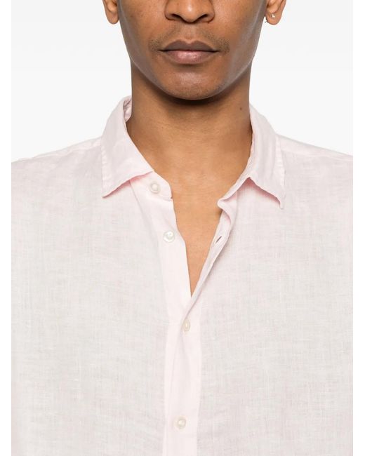 Woolrich Pink Linen Shirt for men