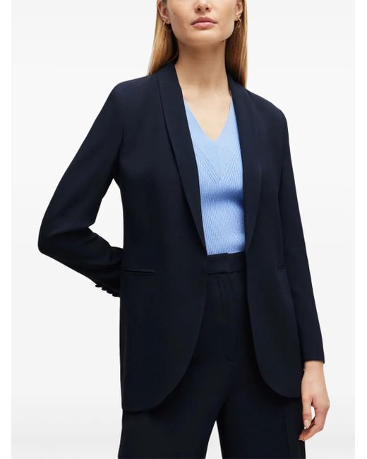 Boss Blazer Met Enkele Rij Knopen in het Blue