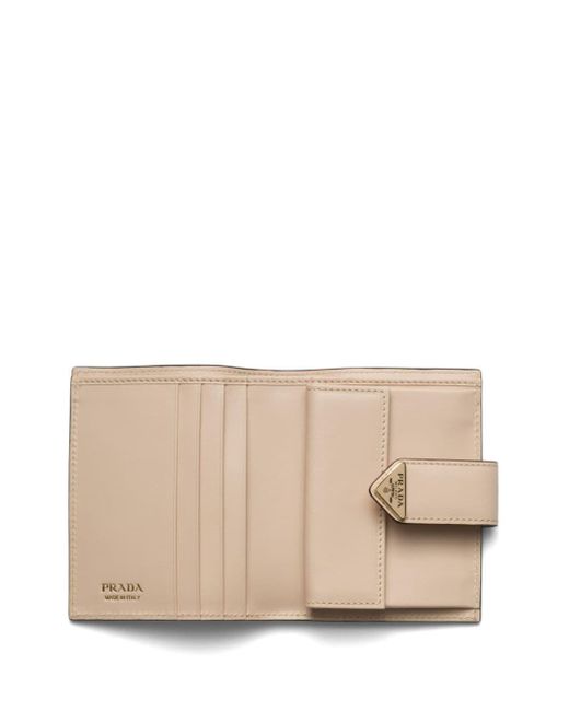 Prada Natural Small Leather Bi-fold Wallet