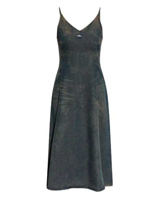 Robe En Jean De-Beld-S À Col V DIESEL en coloris Blue