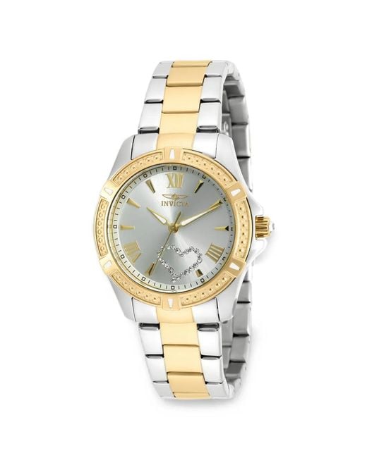 INVICTA WATCH Metallic Angel Heart-Motif 34.5Mm Watch