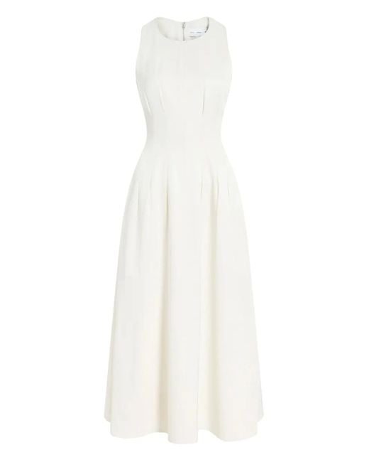 Proenza Schouler White Bronwyn Pleated Sleeveless Midi Dress