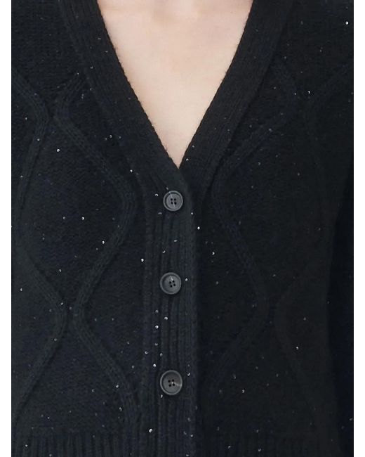 Fabiana Filippi Blue Sequin-Embellished Cardigan