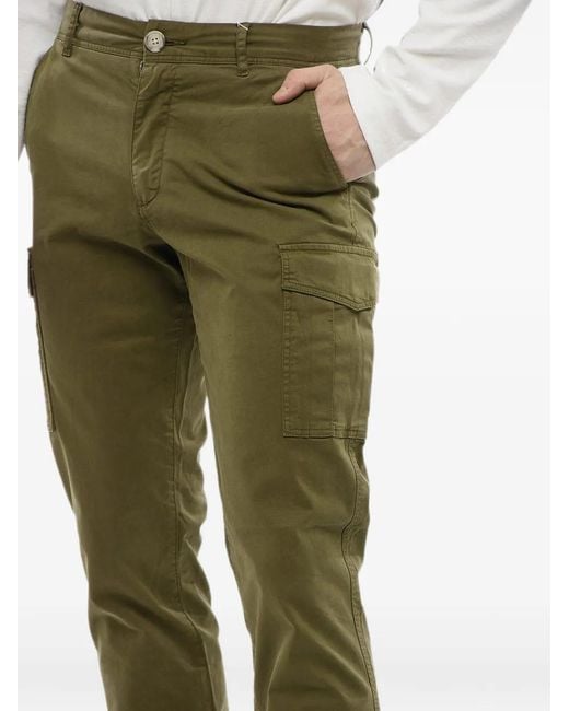 Woolrich Green Multi-Pocket Pocket Trousers for men