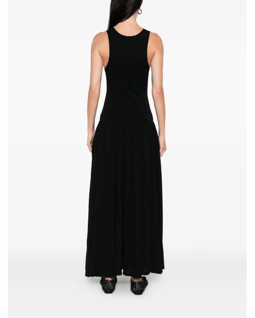 Loulou de Saison Jada ギャザーマキシドレス Black