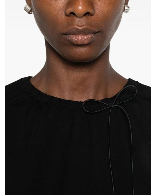 Simone Rocha Black Bow-Detail T-Shirt