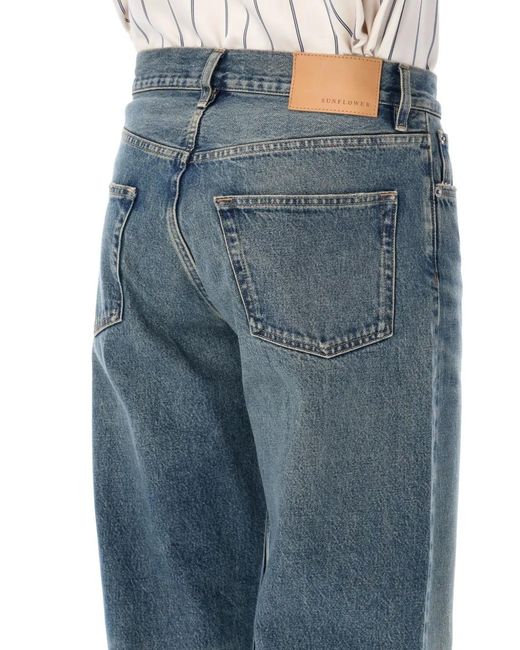 sunflower Blue Logo-Patch Jeans for men