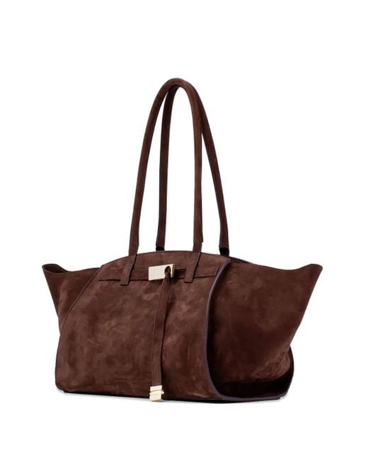 Benedetta Bruzziches Brown Mame Weekend Schultertasche aus Wildleder