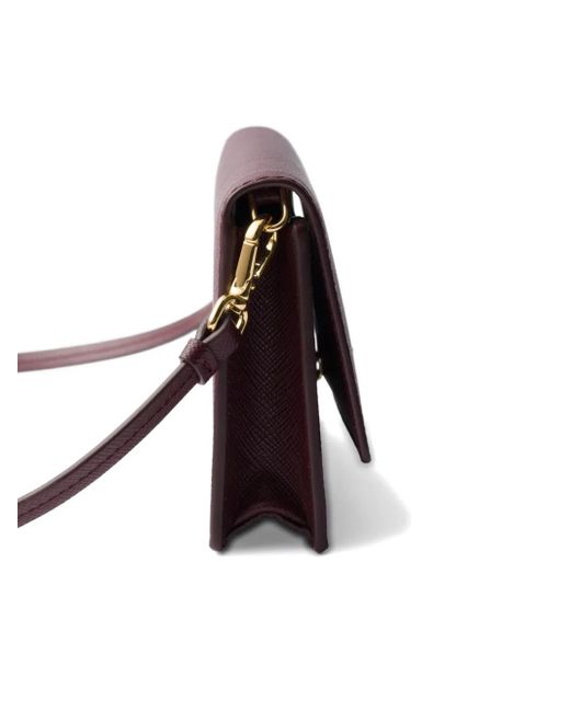 Prada Purple Leather Flap Wallet