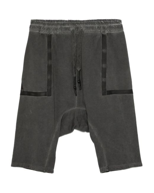 69 Gray Cold Dye Cotton Shorts for men
