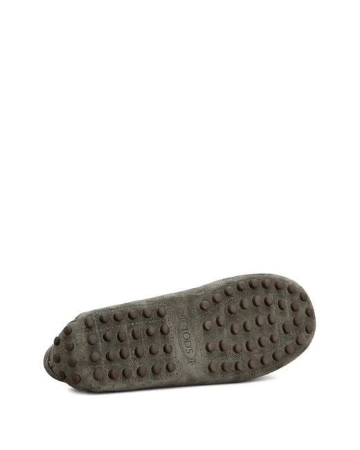 Tod's Gray Suede Loafers