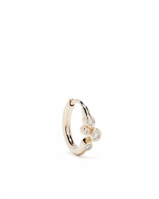 Maria Black Metallic 14Kt Elena Diamond Huggie Earring
