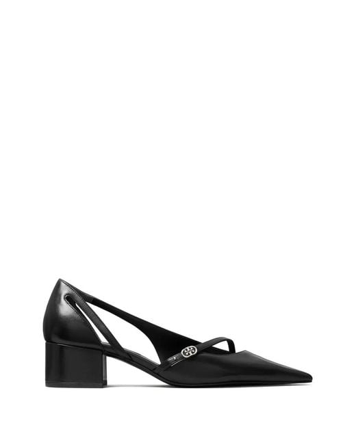 Tory Burch Black Double T Buckle D'Orsay Pumps