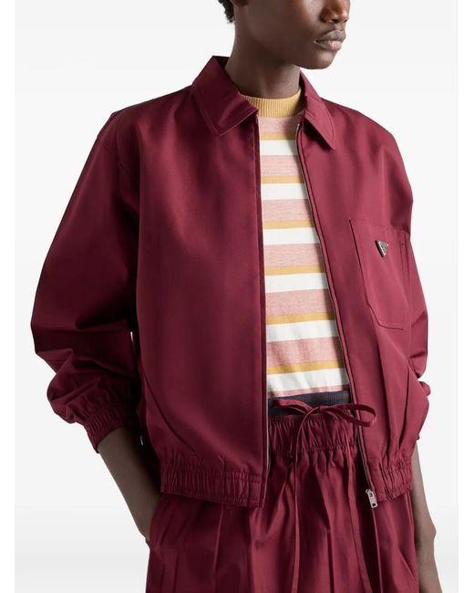 Prada Popeline Jack in het Red