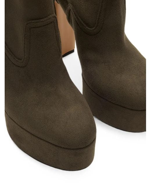 Casadei Brown Patty Arceus Platform Ankle Boots