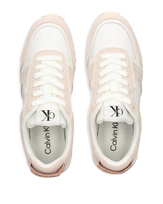 Calvin Klein White Logo-Detail Sneakers