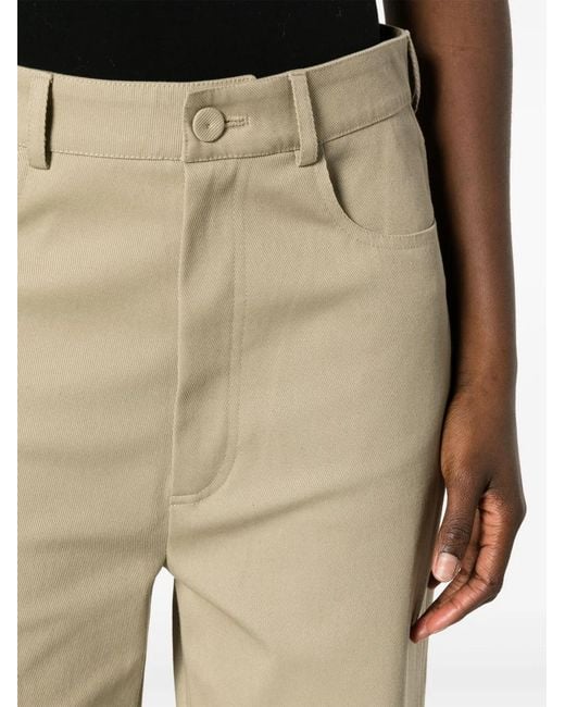 Nanushka Natural Josine Twill Cotton Trousers