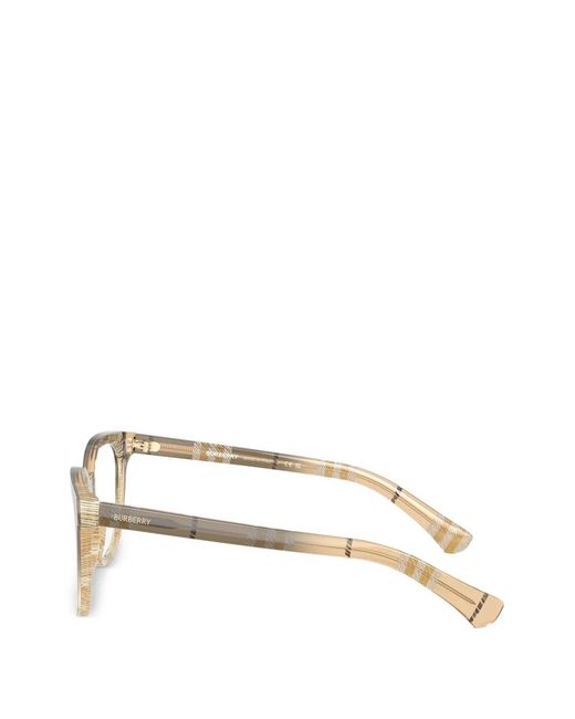 Burberry Multicolor Check-Pattern Square-Frame Glasses