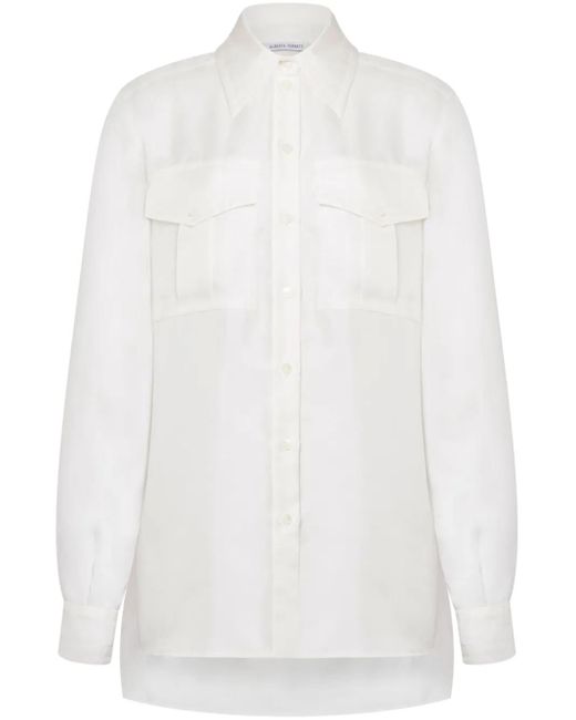 Alberta Ferretti シルクシャツ White