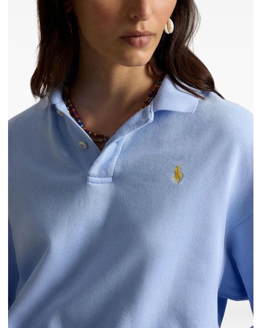 Polo Ralph Lauren Blue Polo Pony-Embroidered Polo Shirt