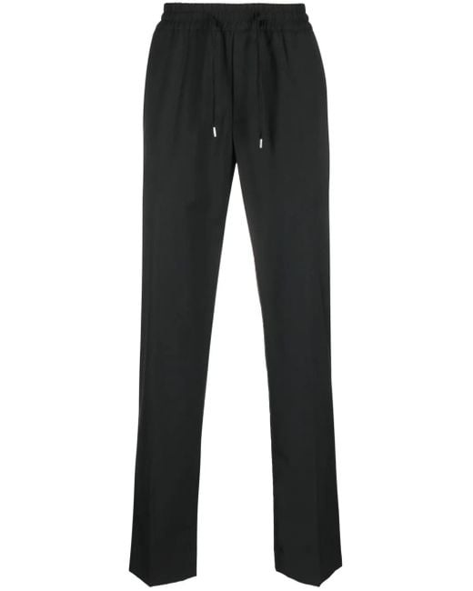 Sandro Black Elasticated Straight-Leg Trousers for men