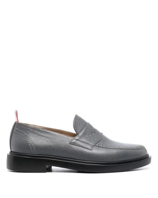 Thom Browne Gray Classic Penny Leather Loafers for men
