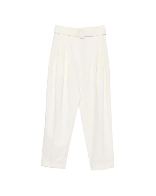 Co. White Belted Pleated Trousers