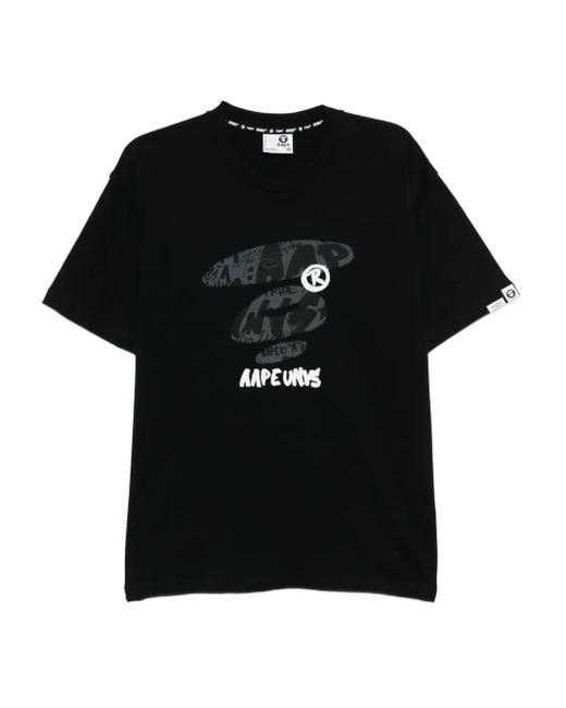 Aape By A Bathing Ape Black Short Sleeves T-Shirt for men