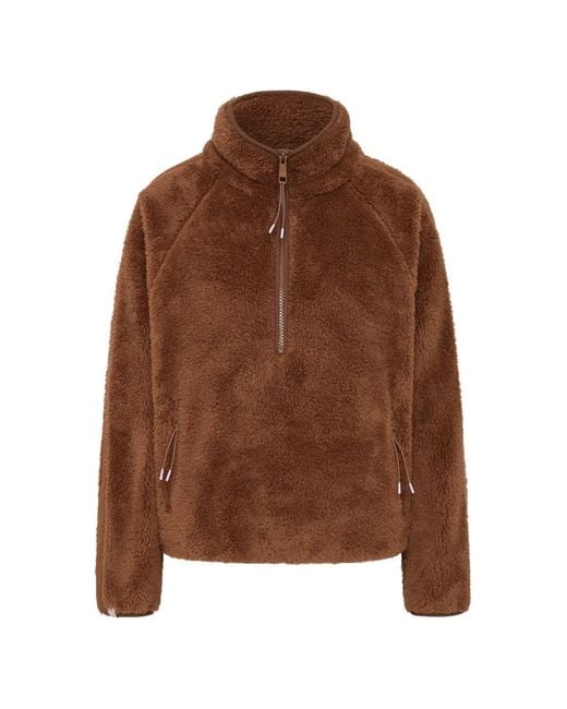 The Upside Brown Harlow Fleece Half-Zip Sweatshirt