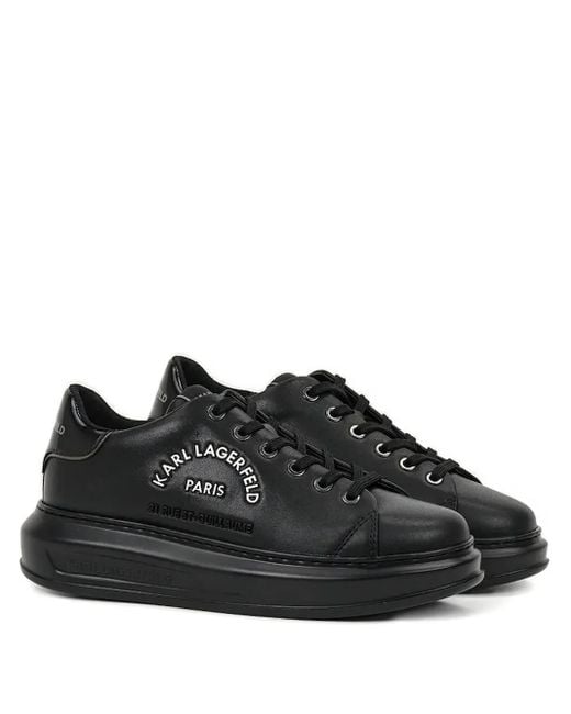 Sneakers Con Suola Rialzata E Logo di Karl Lagerfeld in Black