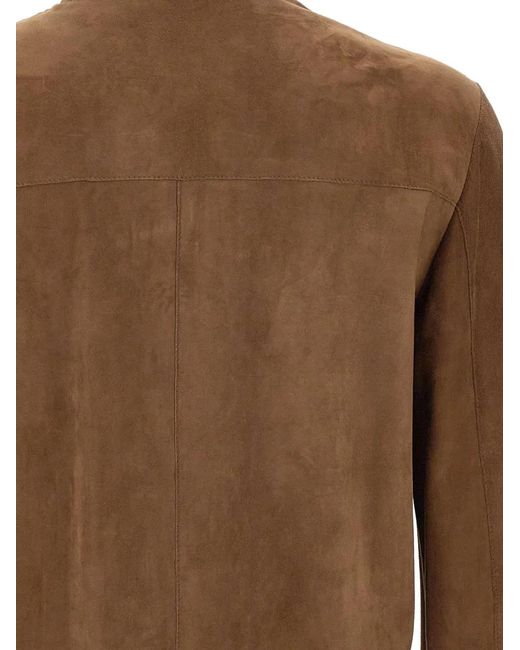 CONCEPT LEATHER Brown Marc37 Lecce Leather Jacket for men