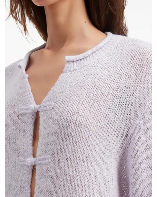 B+ AB Purple Buttoned Cardigan